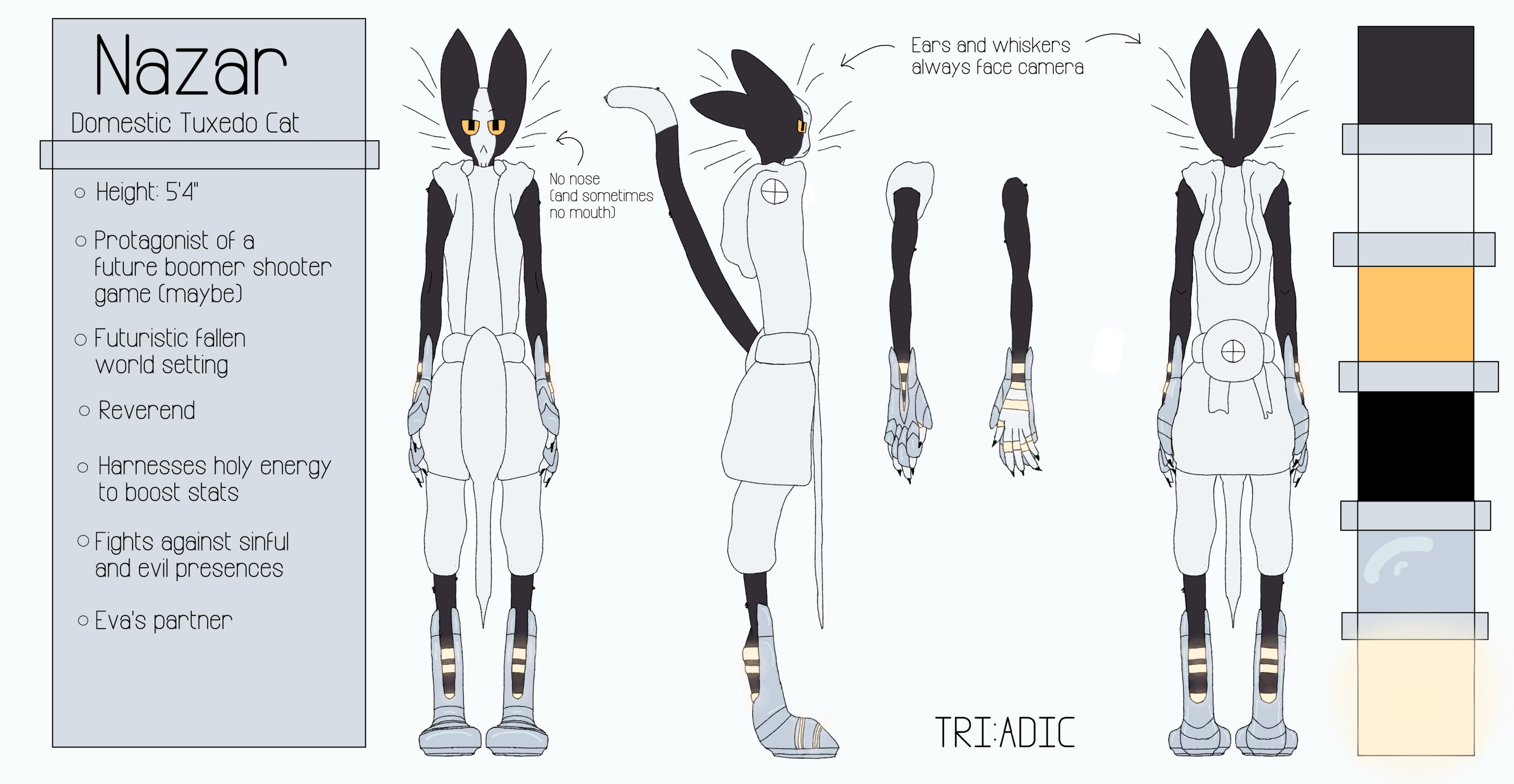 One part of the character sheet for Nazar.